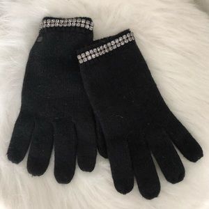 Juicy Couture Rhinestone Cashmere Blend Gloves